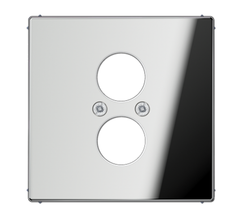 Крышка для 2-х гнезд подключения громкоговорителя; полированный хром  GCR2962-2  Jung