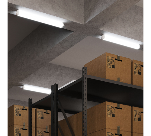 Светильник светодиодный промышленный линейный 18Вт 1320lm 6500К IP65 590*40*30мм матовый  143424318  Gauss