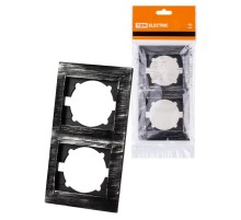 Рамка 2-х постовая вертикальная старинное серебро "Лама"  SQ1815-0683  TDM