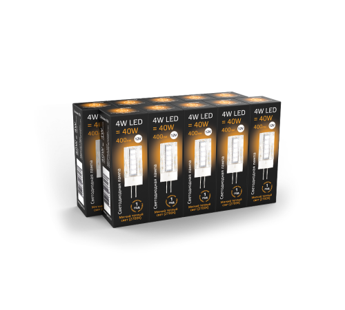 Лампа светодиодная LED 4Вт G4 12В 2700К керамика  207307104  Gauss