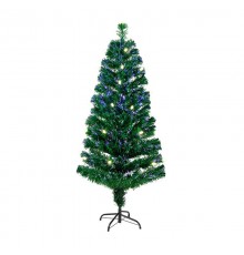 Новогодняя Ель с шишками 150 см фибро-оптика ТЕПЛЫЙ БЕЛЫЙ цвет  533-216  NEON-NIGHT