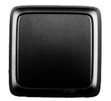 Выключатель открытой установки, одноклавишный, с изолирующей пластиной, цвет черный  ВА10-113-08  HEGEL