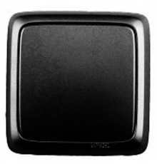 Выключатель открытой установки, одноклавишный, с изолирующей пластиной, цвет черный  ВА10-113-08  HEGEL