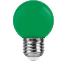 Лампа светодиодная для белт лайта LB-37 (1W) 230V E27 зеленый G45  25117  FERON