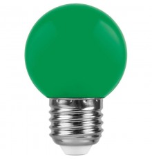 Лампа светодиодная для белт лайта LB-37 (1W) 230V E27 зеленый G45  25117  FERON