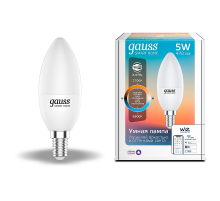 Лампа светодиодная Smart Home DIM+CCT E14 C37 5 Вт 1/10/100  1110112  Gauss