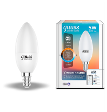 Лампа светодиодная Smart Home DIM+CCT E14 C37 5 Вт 1/10/100  1110112  Gauss
