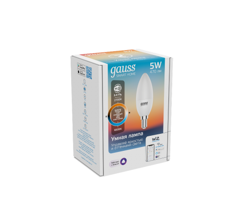 Лампа светодиодная Smart Home DIM+CCT E14 C37 5 Вт 1/10/100  1110112  Gauss