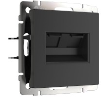 Розетка двойная Ethernet RJ-45 Werkel W1182208 черная Werkel  a051616  Werkel