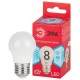 Лампа светодиодная RED LINE LED P45-8W-840-E27 R E27 / Е27 8Вт шар нейтральный белый свет  Б0049645  ЭРА
