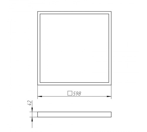 Рамка для накладного монтажа панелей 595x595 (SPL-5 и все аналоги) SPL-FR-595x595  Б0039415  ЭРА