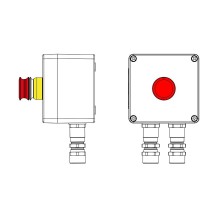 Взрывозащищенный пост управления из полиэстера CPE-P-03-(1xP3E(11))-2xKA2MHK(C)1Ex d e IIC Т5 Gb / Ex tb IIIC T95°C Db IP66/КЗ  2231.031.22.11D  DKC