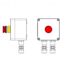 Взрывозащищенный пост управления из полиэстера CPE-P-03-(1xP3E(11))-2xKA2MHK(C)1Ex d e IIC Т5 Gb / Ex tb IIIC T95°C Db IP66/КЗ  2231.031.22.11D  DKC