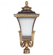 Светильник садово-парковый PL4025 60W 230V E27 240*240*545мм черное золото, (на столб)  11407  FERON