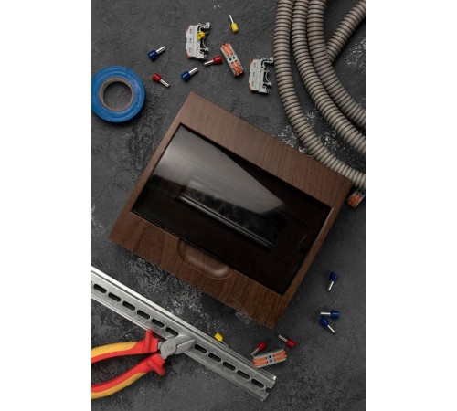 Щит распределительный навесной ЩРН-П-10 темное дерево IP41 EKF PROxima  pb40-n-10-dark  EKF