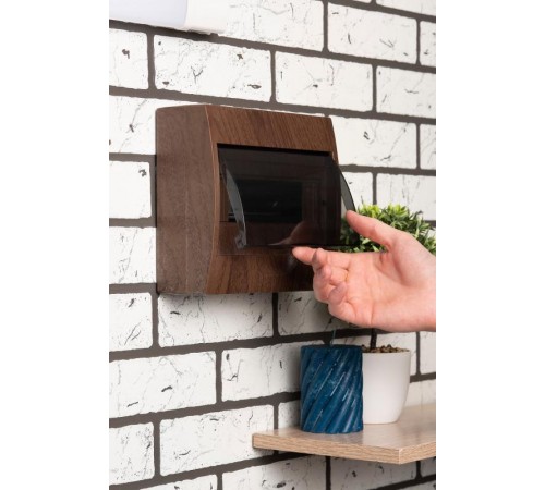 Щит распределительный навесной ЩРН-П-10 темное дерево IP41 EKF PROxima  pb40-n-10-dark  EKF