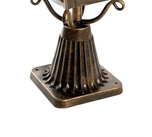 Светильник декоративный уличный PL634 60W 230V E27 224*224*480мм черное золото, на постамент  11644  Feron