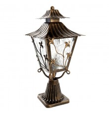 Светильник декоративный уличный PL634 60W 230V E27 224*224*480мм черное золото, на постамент  11644  Feron
