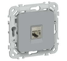 FLITE Розетка компьютерная RJ45 кат.6 STP РК6-1-1-ФлС серый  FI-K11-2-K03  IEK