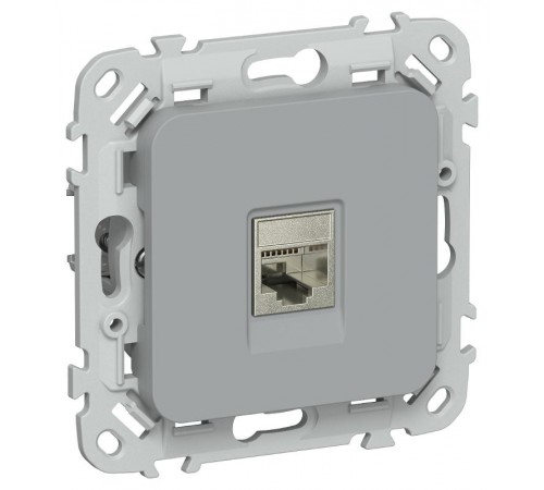 FLITE Розетка компьютерная RJ45 кат.6 STP РК6-1-1-ФлС серый  FI-K11-2-K03  IEK