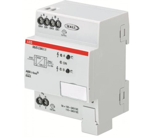 DG/S2.64.1.1 Контроллер освещения DALI, штandart, 2 линии2CDG110199R0011 ABB
