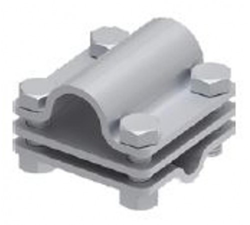 Соединитель крестообразный 55х55 стержень/пруток/полоса 4 болта D-20, гор. цинк, 391114  МС-114-ГЦ   Ostec