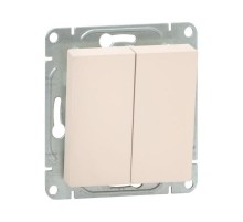 Механизм выключателя, двухклавишный, перекрёстный, кремовый Эпика  UP1-SWI-22 EKF
