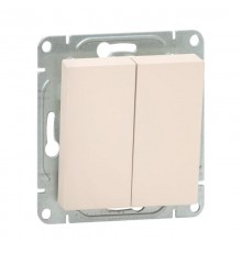 Механизм выключателя, двухклавишный, перекрёстный, кремовый Эпика  UP1-SWI-22 EKF