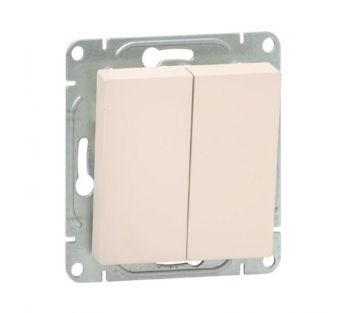 Механизм выключателя, двухклавишный, перекрёстный, кремовый Эпика  UP1-SWI-22 EKF