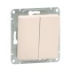 Механизм выключателя, двухклавишный, перекрёстный, кремовый Эпика  UP1-SWI-22 EKF