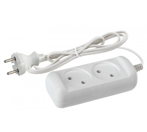 Удлинитель электрический   UX-2-5m без заземления 2 розетки 5м ШВВП 2x0,75мм2 6А  Б0038559  ЭРА