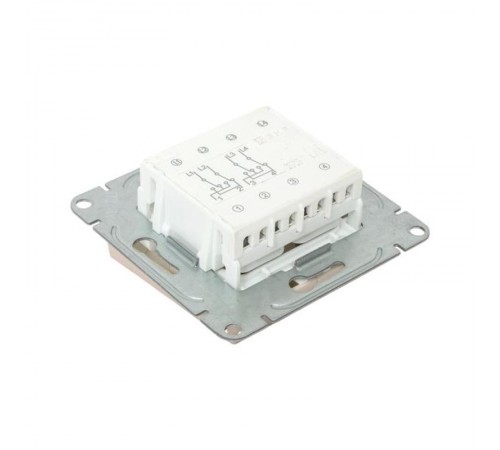 Механизм выключателя, двухклавишный, перекрёстный, кремовый Эпика  UP1-SWI-22 EKF