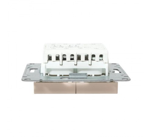 Механизм выключателя, двухклавишный, перекрёстный, кремовый Эпика  UP1-SWI-22 EKF