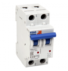 Выключатель автоматический двухполюсный OptiDin BM63-2C25-10-УХЛ3  262594  КЭАЗ