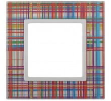 14-5101-00 Рамка на 1 пост, стекло, Эра Elegance, прозрачный+бел  Б0034469  ЭРА