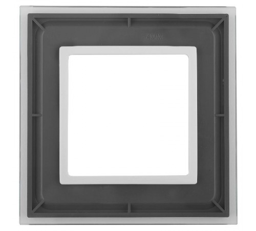 14-5101-00 Рамка на 1 пост, стекло, Эра Elegance, прозрачный+бел  Б0034469  ЭРА