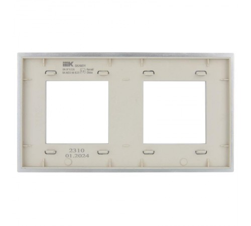 SKANDY Рамка 2-местная SK-F32S металл серебряный   SK-M22-M-K23  IEK