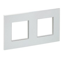 SKANDY Рамка 2-местная SK-F32S металл серебряный   SK-M22-M-K23  IEK