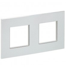 SKANDY Рамка 2-местная SK-F32S металл серебряный   SK-M22-M-K23  IEK