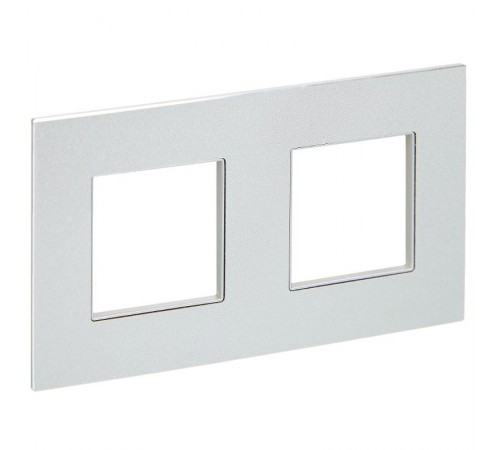 SKANDY Рамка 2-местная SK-F32S металл серебряный   SK-M22-M-K23  IEK