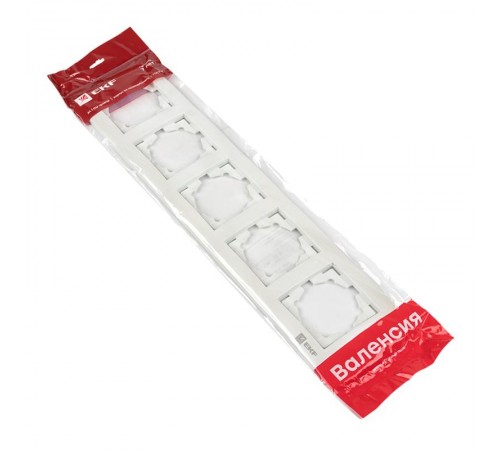 Валенсия Рамка 5-местная жемчуг  EWM-G-305-50  EKF