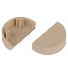 Заглушка  EC-KK-20-12-B для полукруглого кабель-канала бежевая 20х12мм 2шт/комплект  Б0064953  ЭРА