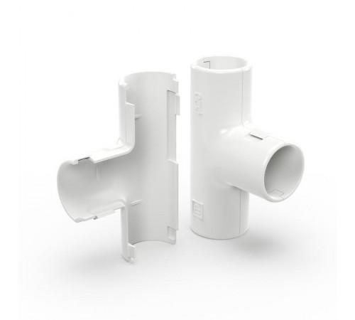 Тройник разборный белый d20 мм (5шт/400шт уп/кор)  PR13.02454  Промрукав