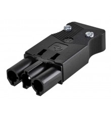 Simon Connect Коннектор штыревой "папа", 3-х проводный, на кабель, винтовое соединение, графит  CR0004-14  Simon