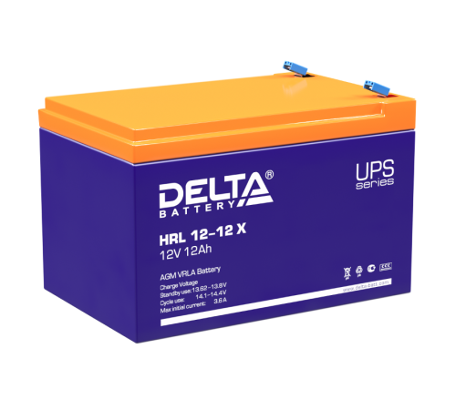 Аккумуляторная батарея проф.серии HRL 12-12 X 12В/12Ач  HRL 12-12 X  DELTA
