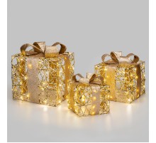 Светодиодные фигуры Подарки 15/20/25 см, цвет свечения теплый белый  503-325  NEON-NIGHT