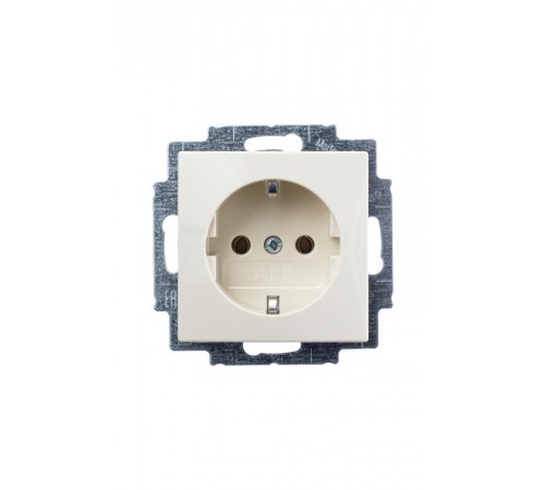 ABB Basic 55 Сл. кость Розетка с/з  2011-0-3857   2CKA002011A3857  ABB