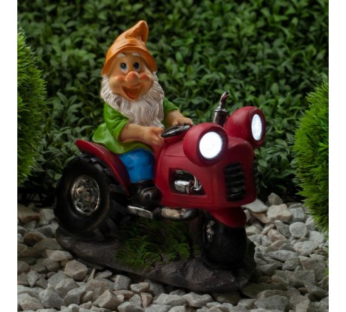 Cветильник садовый декоративный SL-RSN21-GCAR на солнечной батарее, полистоун, цветной, 21 см  Б0018805  ЭРА