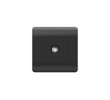 Розетка антенная одиночная SAT коннектор, черный(NEW3-E)  431488  CHINT