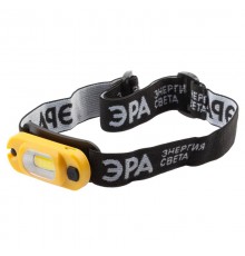 Фонарь налобный светодиодный  Рабочий GA-801 аккумуляторный мощный яркий 4 режима желто-черный  Б0061089  ЭРА